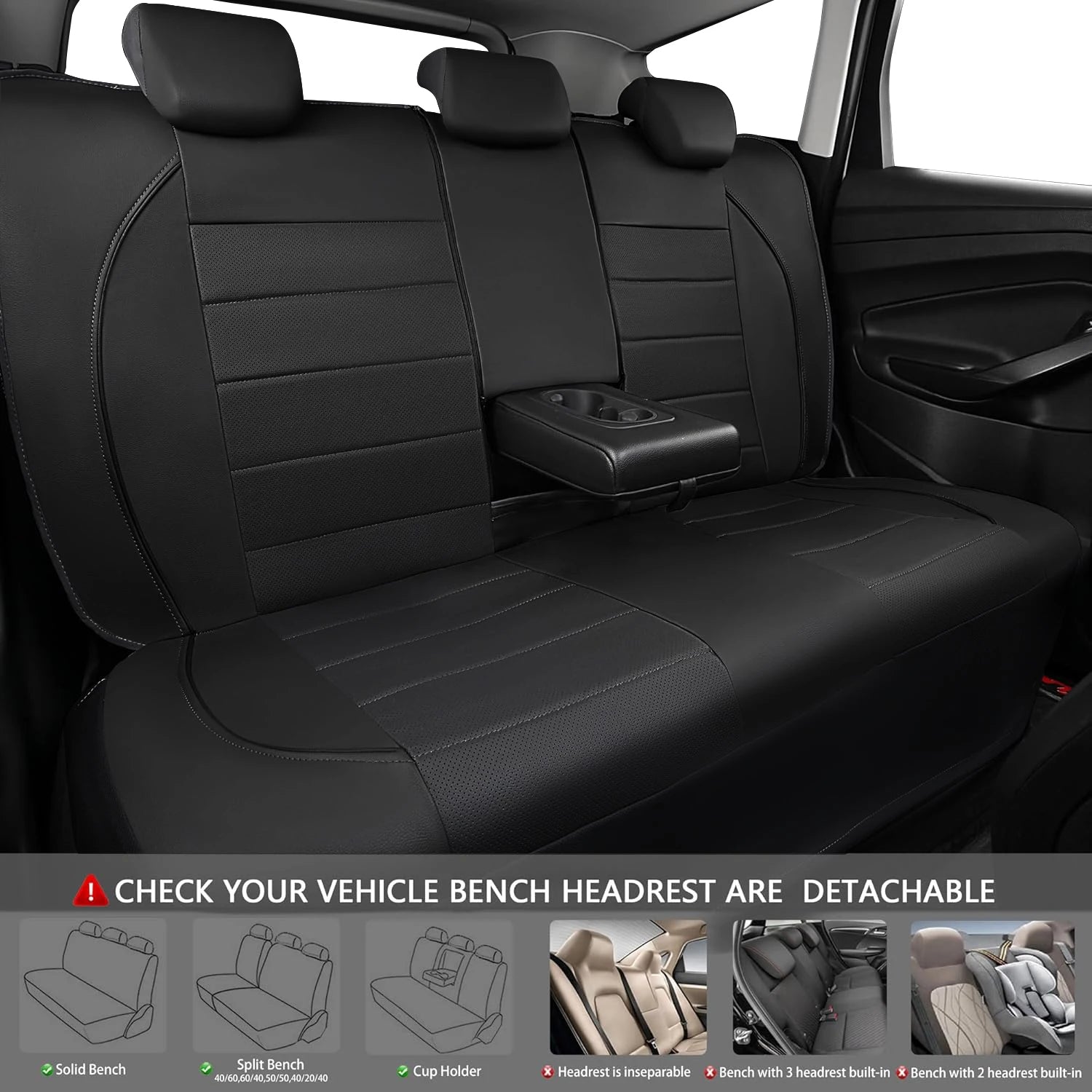 HeroCovers Leather Feel Seat Covers – Luxury Look, Everyday Durability