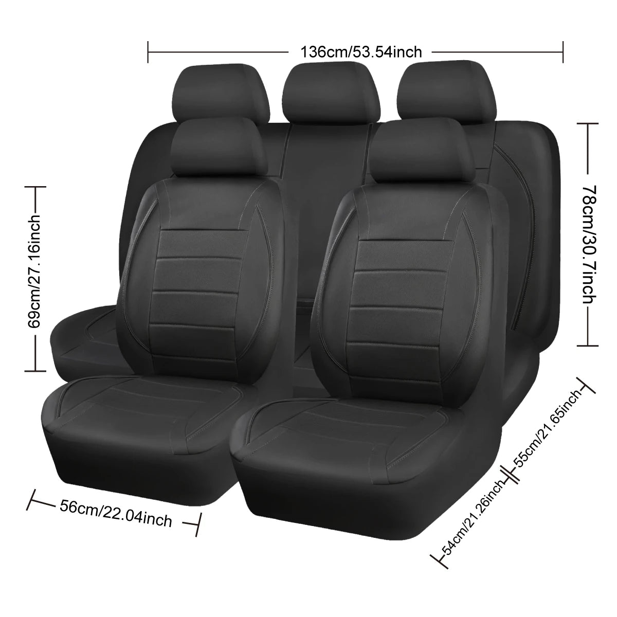 HeroCovers Leather Feel Seat Covers – Luxury Look, Everyday Durability