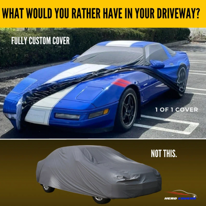 Personalized Porsche Car Covers - Custom Realistic Design, Fits Like a Glove, Indoor Protection, Weatherproof, Tailored Fit - By HeroCovers