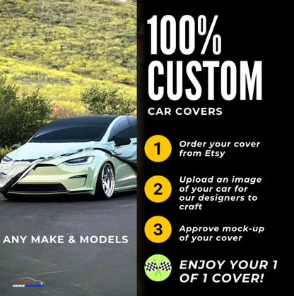 Personalized Porsche Car Covers - Custom Realistic Design, Fits Like a Glove, Indoor Protection, Weatherproof, Tailored Fit - By HeroCovers