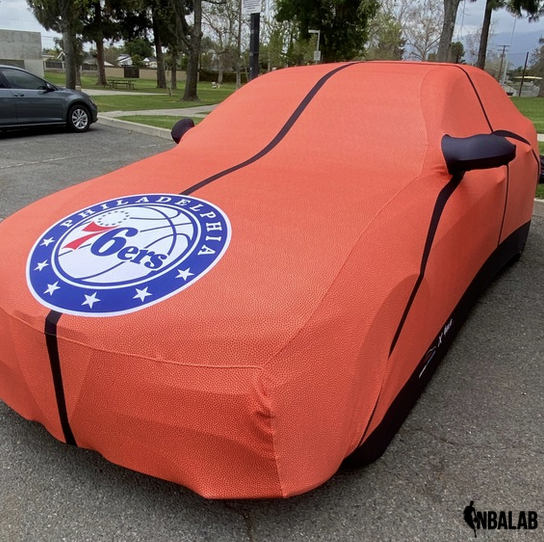 Officially Licensed Philadelphia Life Size Basketball Car Covers – Indoor & Outdoor | NBA Protection | HeroCovers