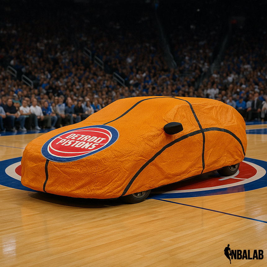 Officially Licensed Detroit Pistons Life Size Basketball Car Covers – Indoor & Outdoor | NBA Protection | HeroCovers