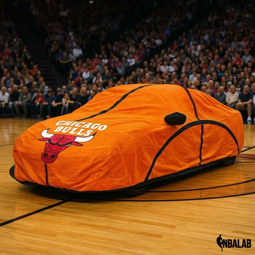 Officially Licensed Chicago Bulls Life Size Basketball Car Covers – Indoor & Outdoor | NBA Protection | HeroCovers