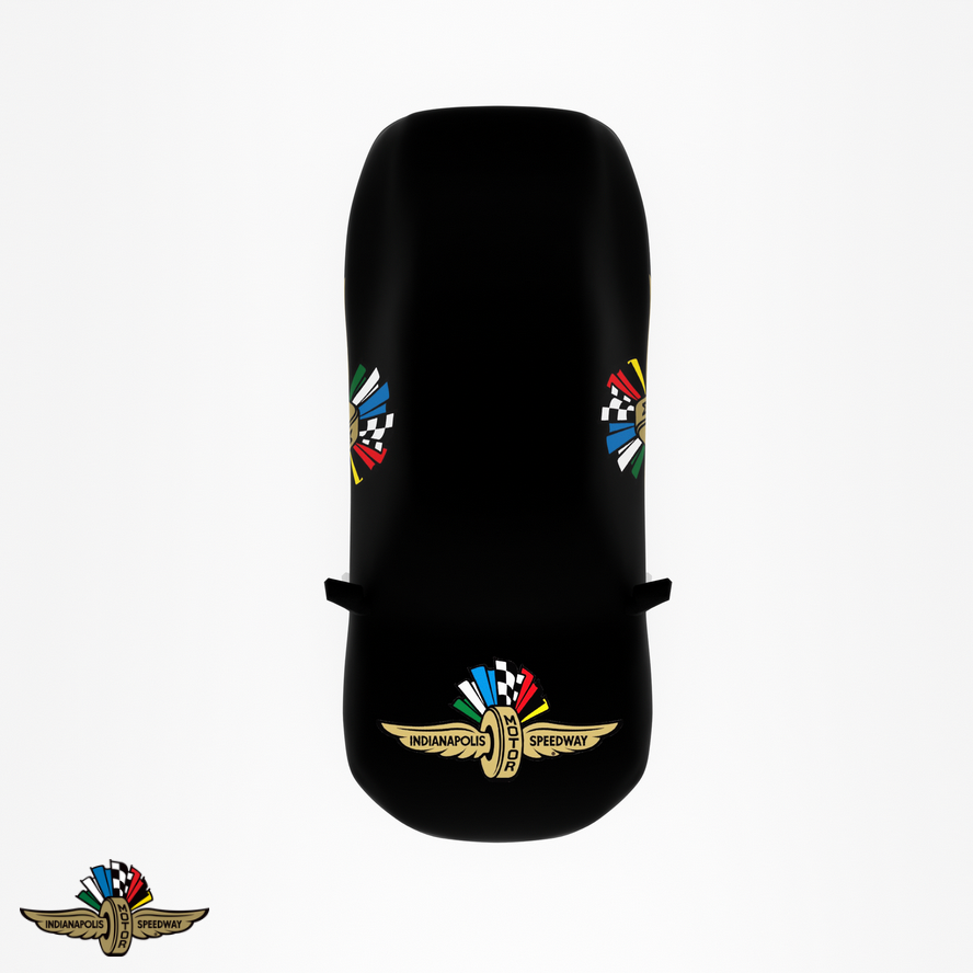 Indy500 Car Cover – Custom Black Cover with Enlarged Indy 500 Logo for Maximum Protection