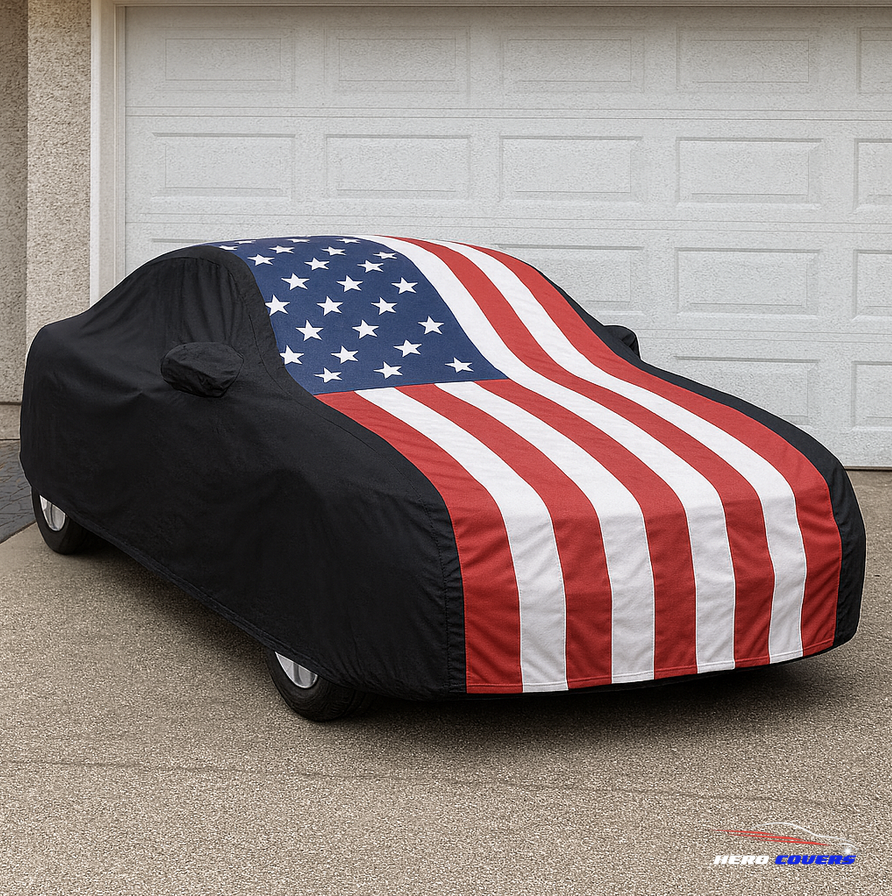 American Flag Car Covers by HeroCovers – Premium Protection with Patriotic Style