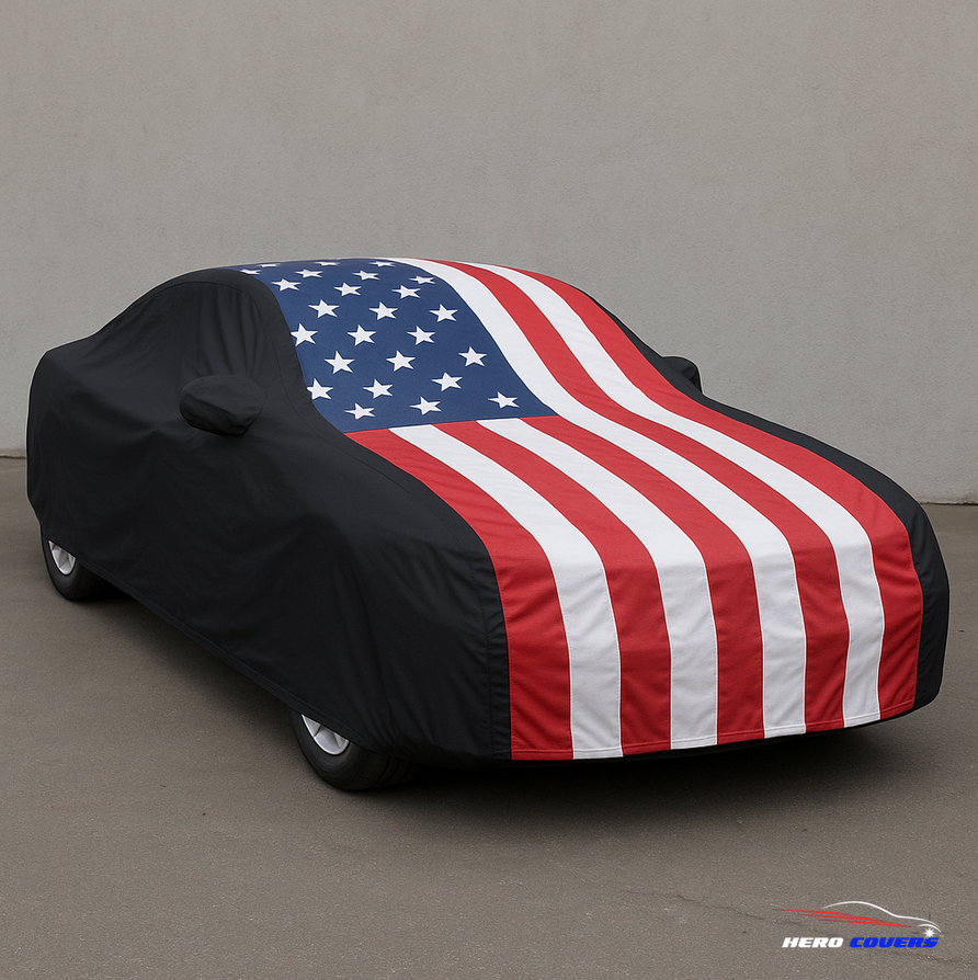 American Flag Car Covers by HeroCovers – Premium Protection with Patriotic Style