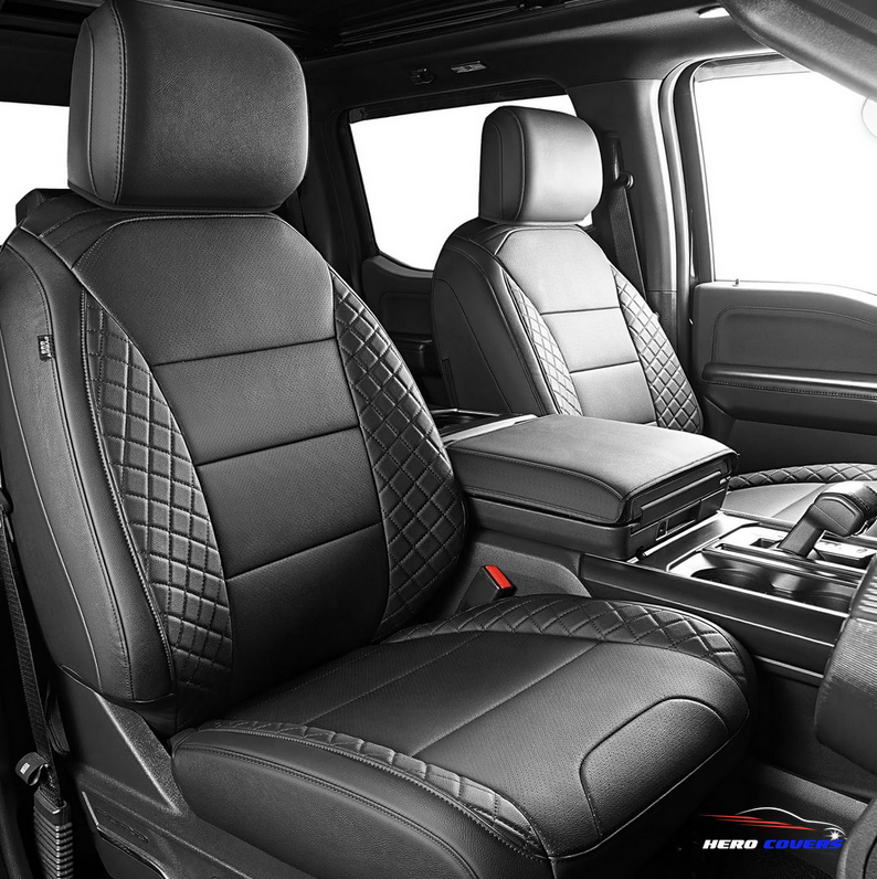 Black Diamond Stiched Custom Car Seat Covers