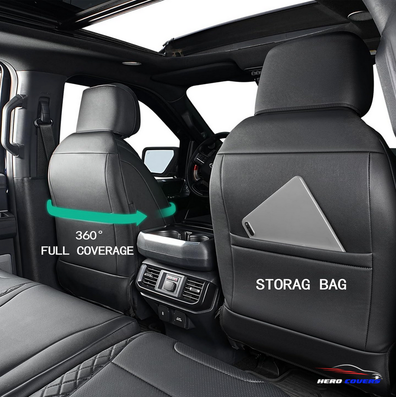 Black Diamond Stiched Custom Car Seat Covers