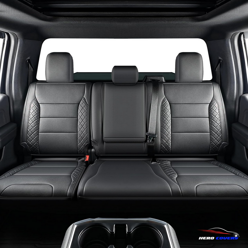 Black Diamond Stiched Custom Car Seat Covers
