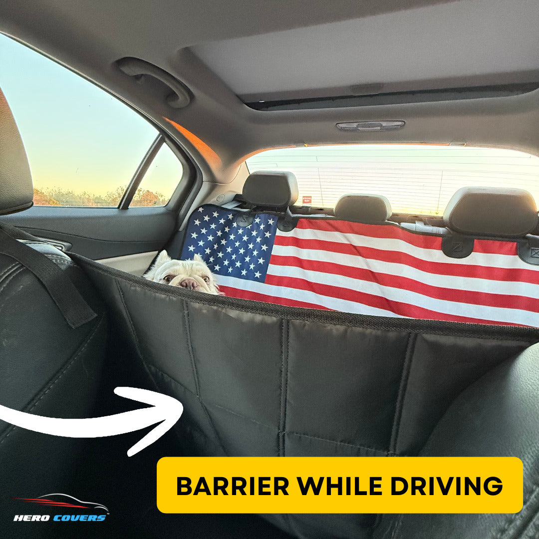 American Flag Dog Seat Liner by HeroCovers