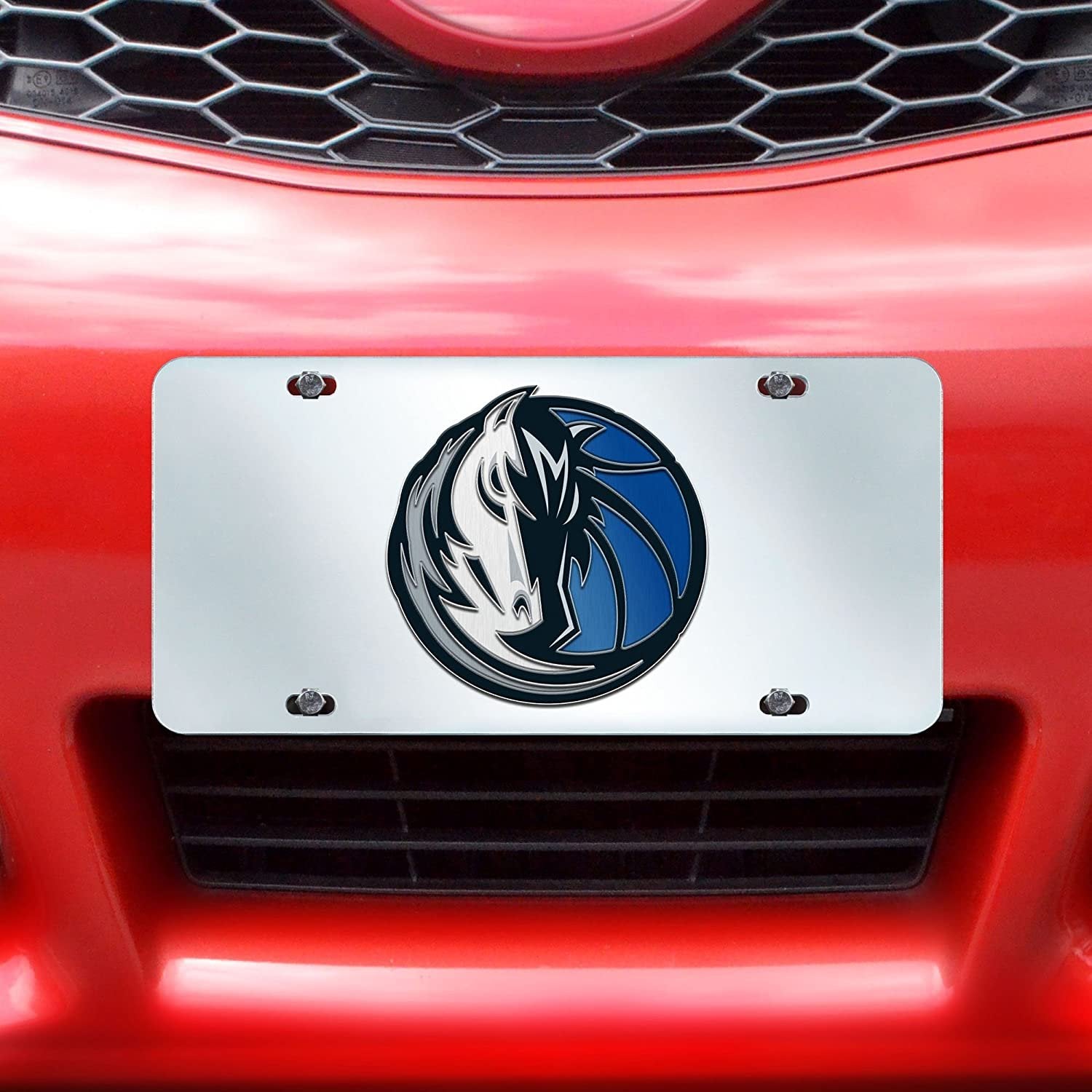 Dallas Mavericks Premium Laser Cut Tag License Plate, Mirrored Acrylic Inlaid, 6x12 Inch
