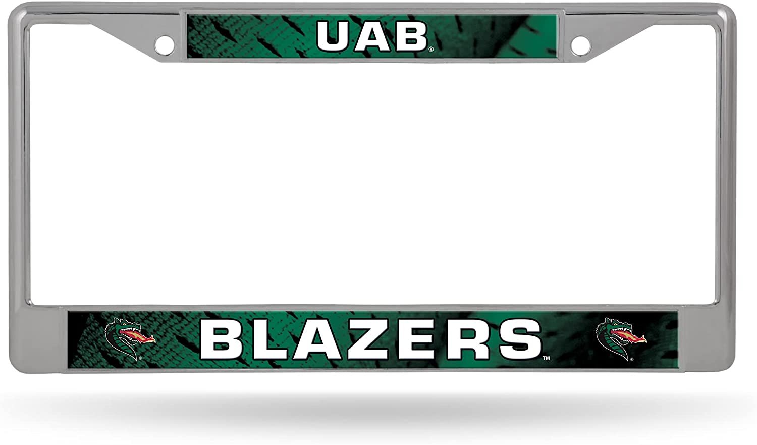 University of Alabama Birmingham Blazers Metal License Plate Frame Chrome Tag Cover 6x12 Inch