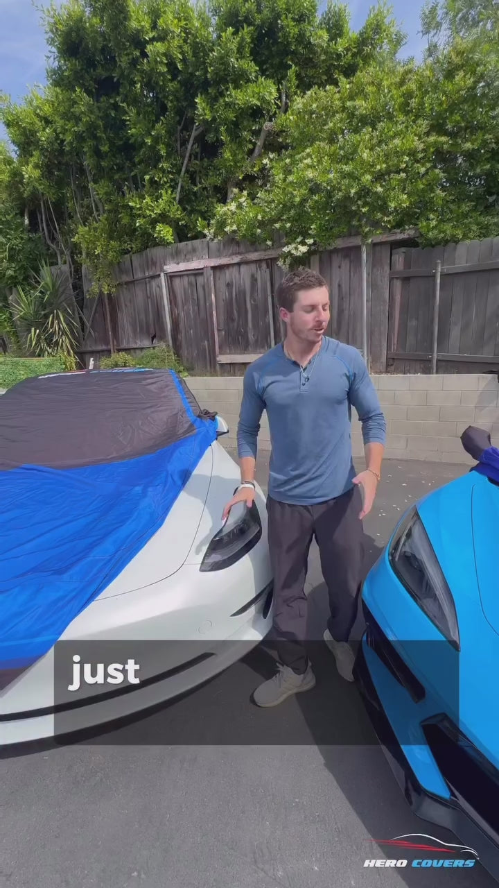 Load video: Luxury Diamond Quilt Car Covers – Custom Quilted Protection by HeroCovers